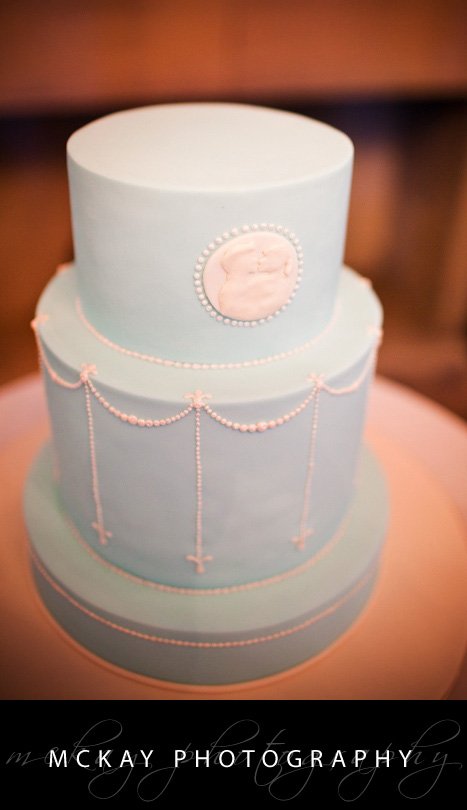 Classic cake in blue Carla Tim Wedding 