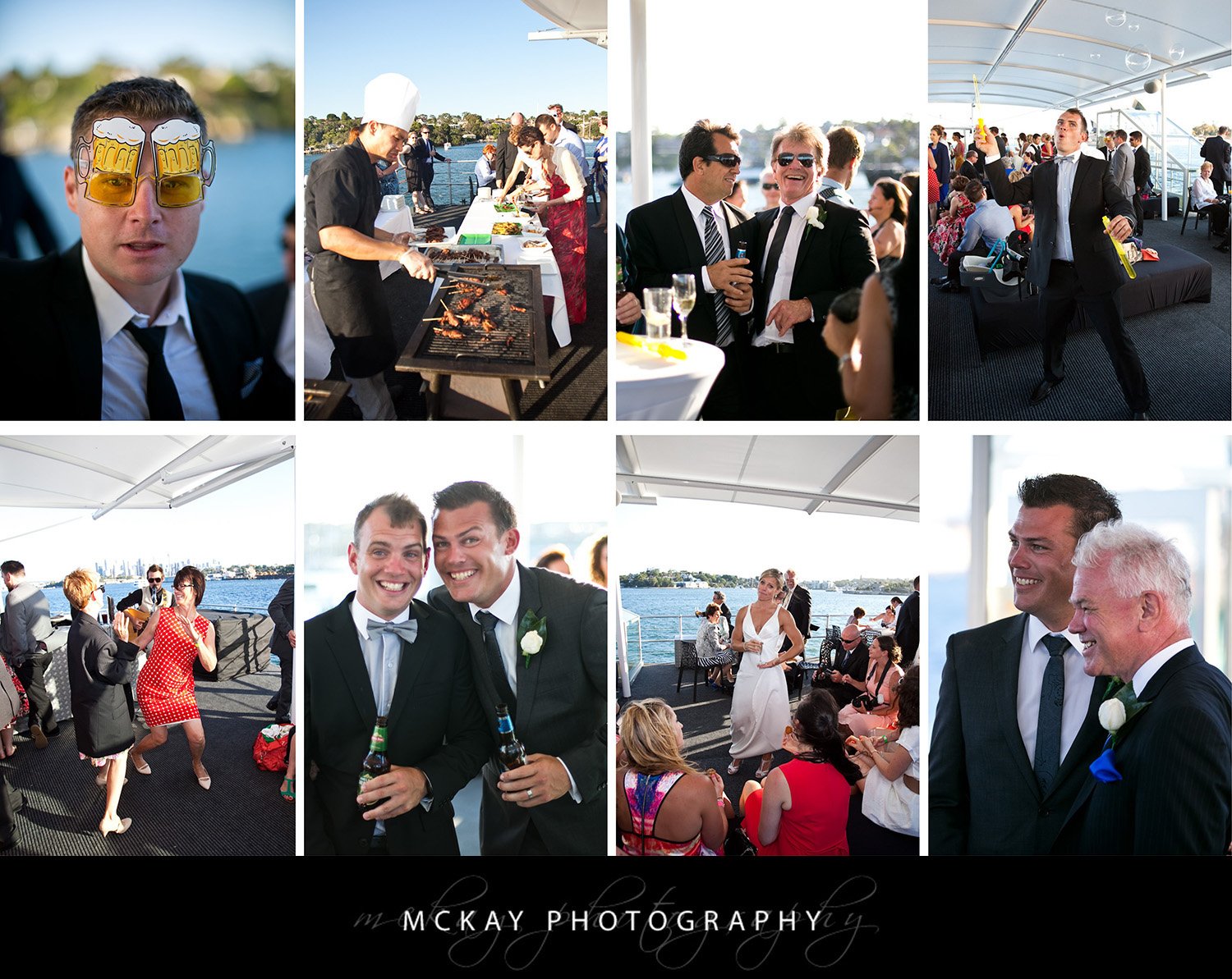 Fun times cruising on the Harbour Jess Peter - Clarkes Point Reserve wedding