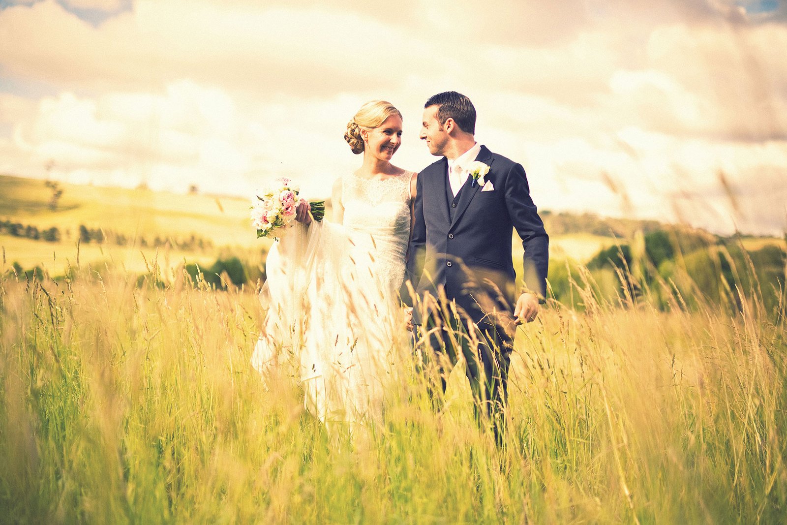 Bowral wedding long grass field photographer