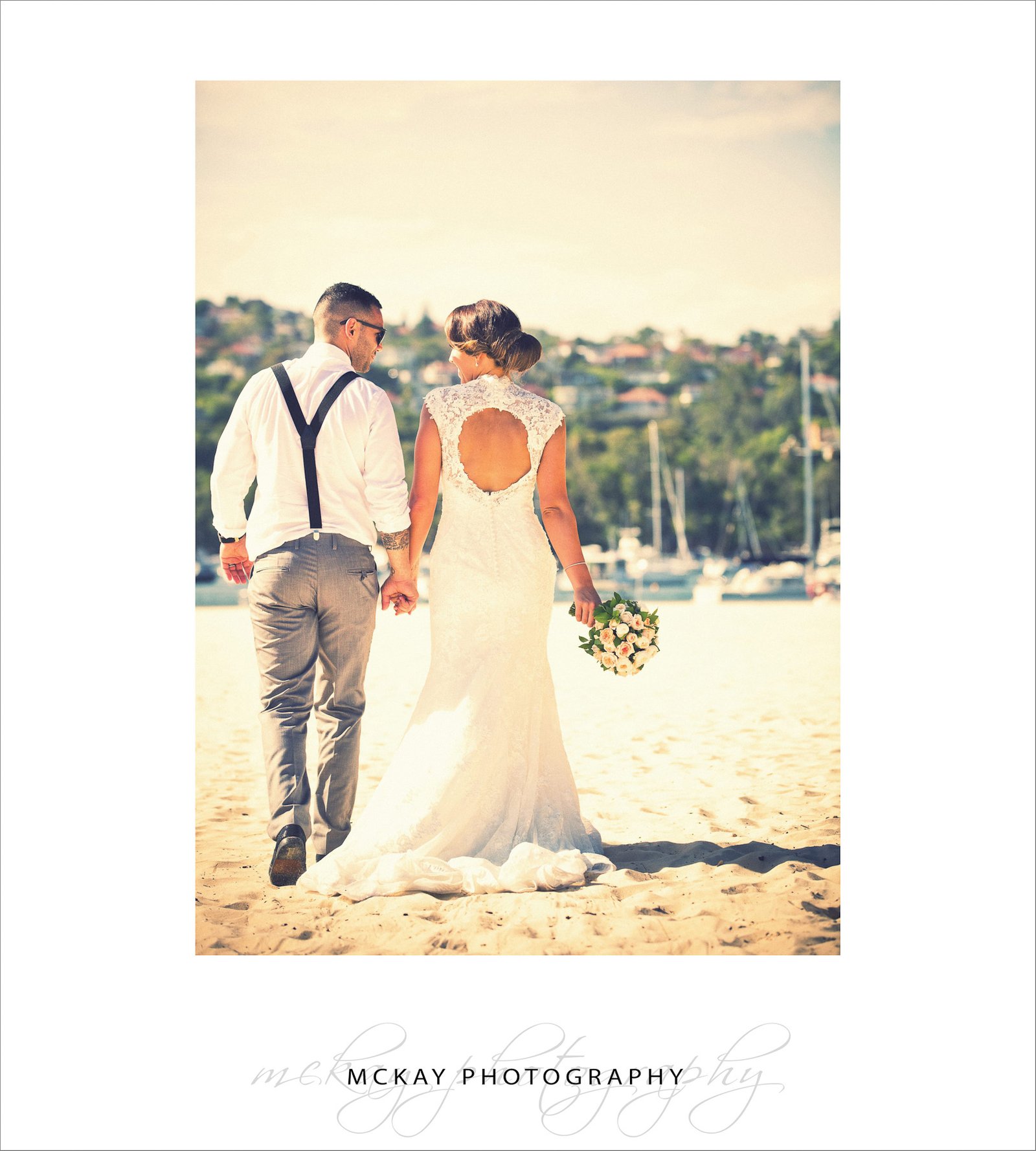 Bide groom wedding Clontarf Beach