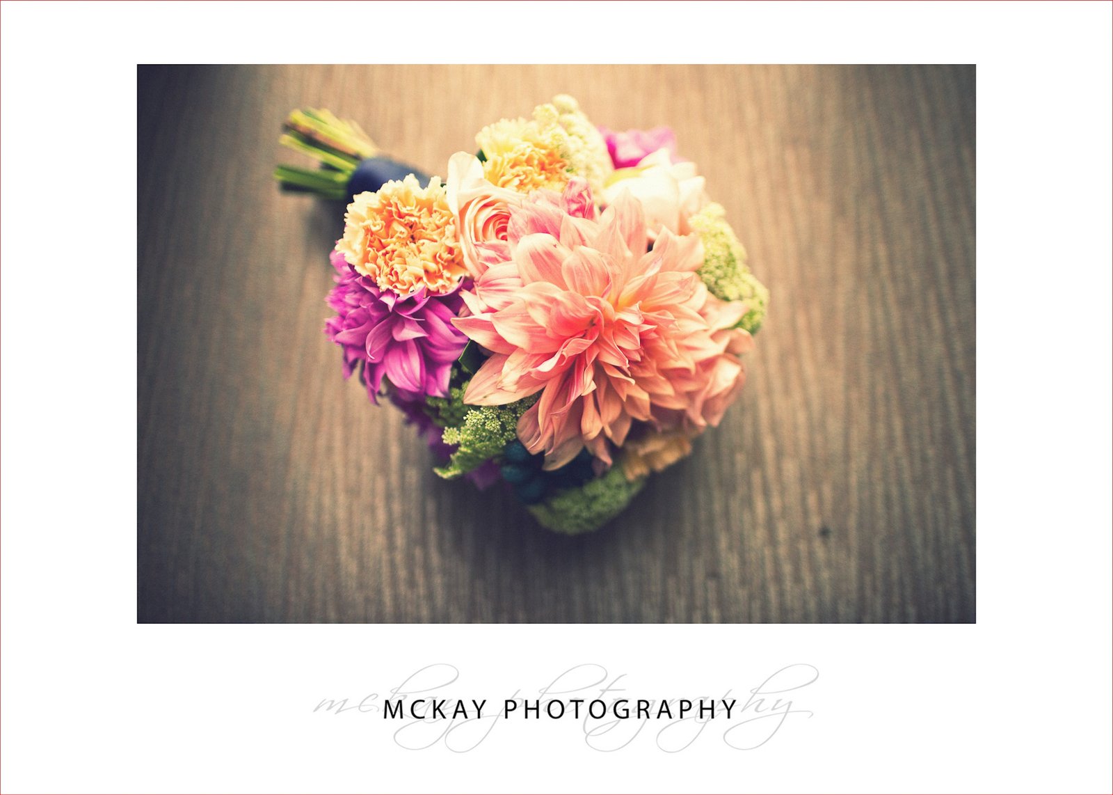 Beautiful bride bouquet dahlias