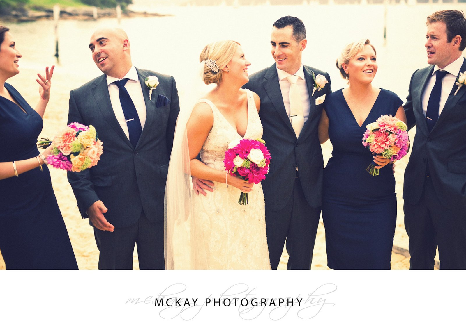 Bridal party at Camp Cove