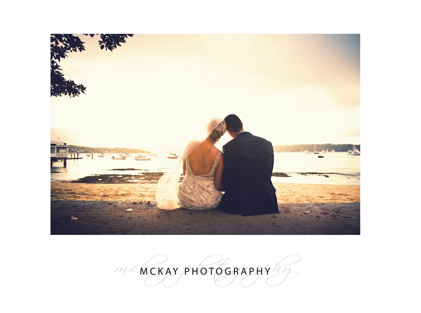 Wedding photo Watsons Bay sunset