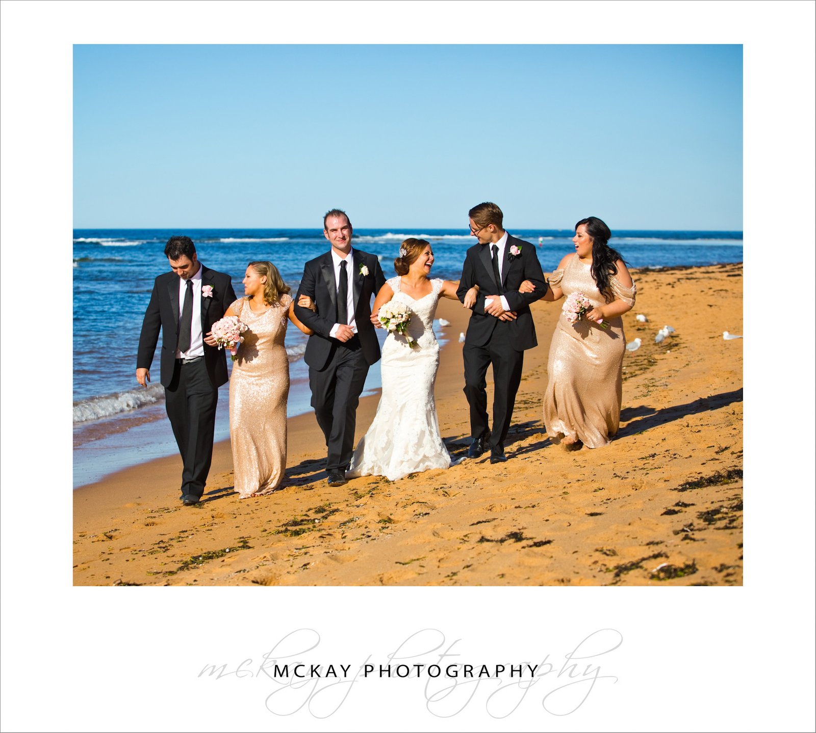 Bridal party on Long Reef beach