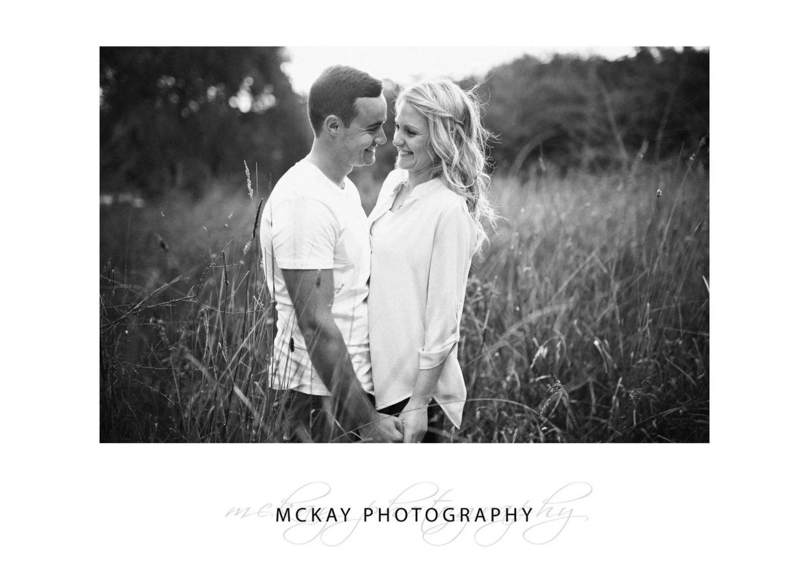 black and white photo of couple engagment session