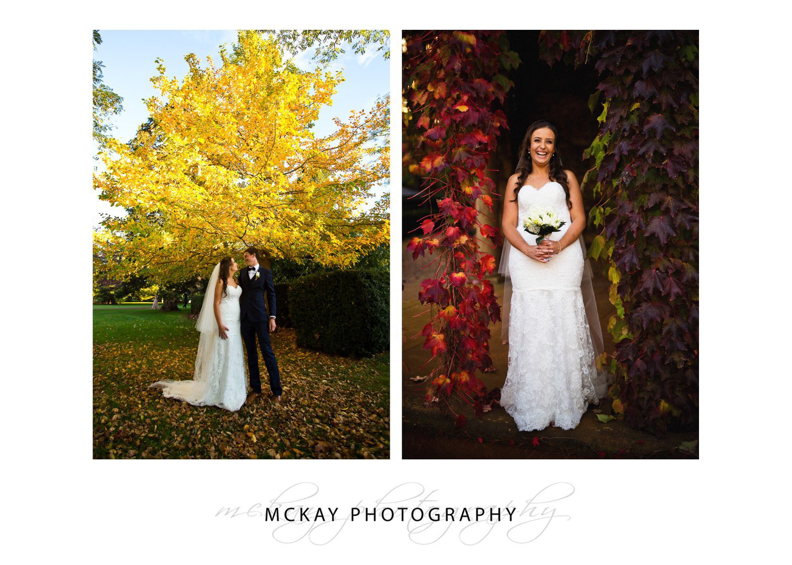 Bride photo Bendooley wedding autumn colour