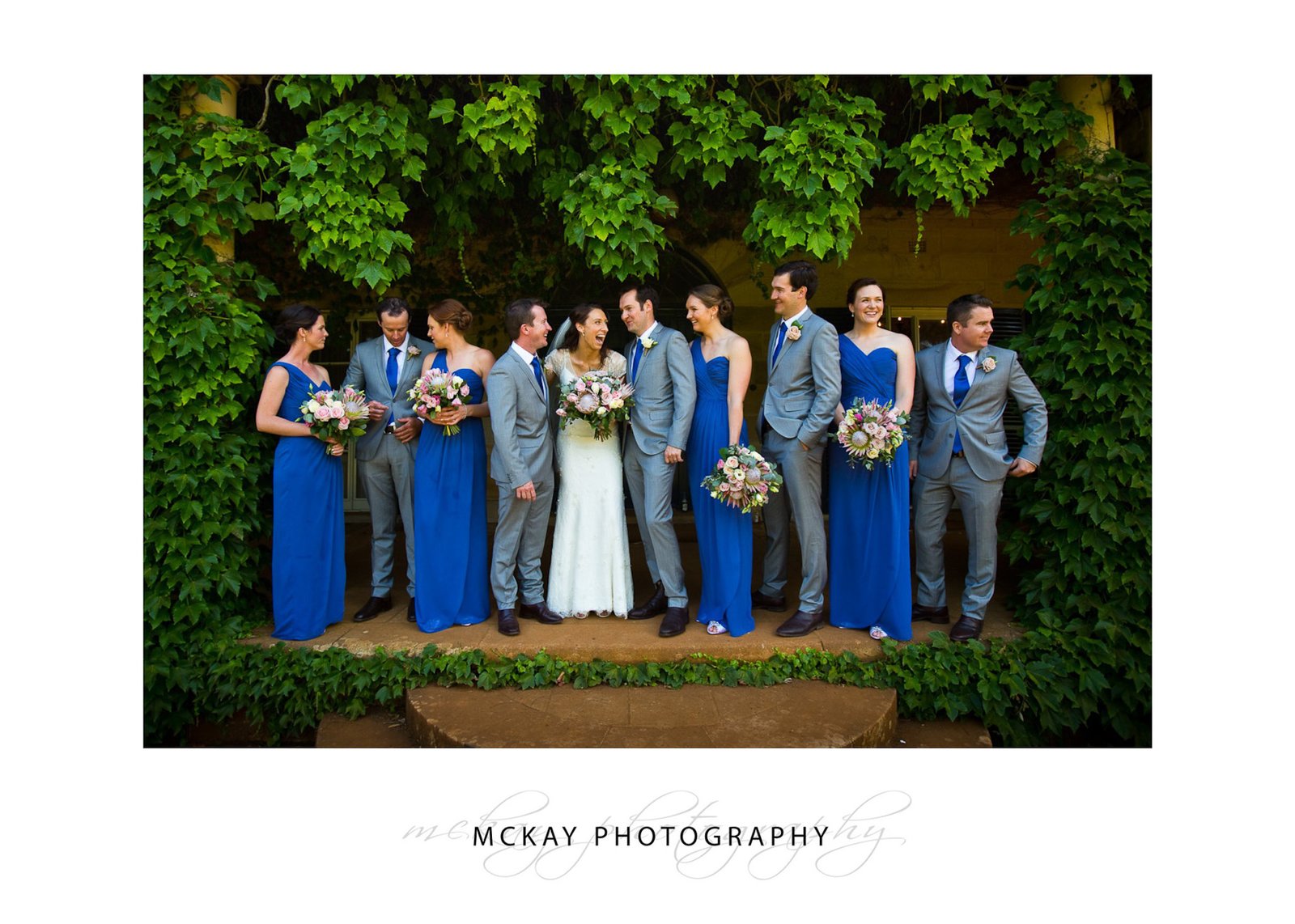 bridal party at the homestead bendooley estate