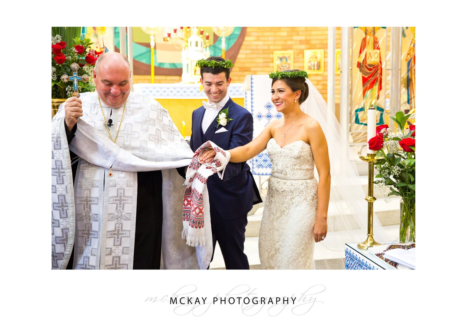Ceremony at St Andrew's Ukranian Church wedding