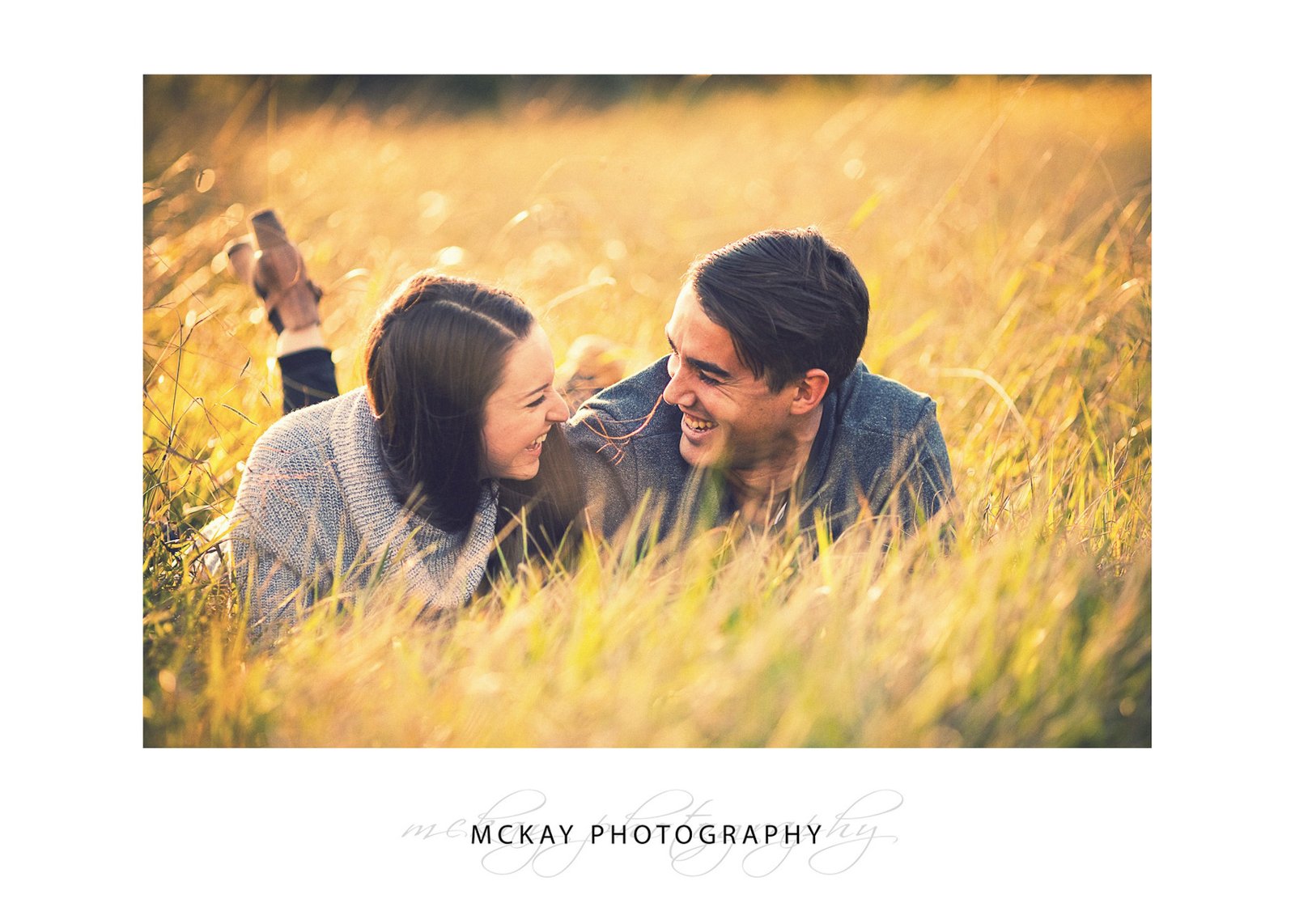 Grass field engagement photo shoot Bowral