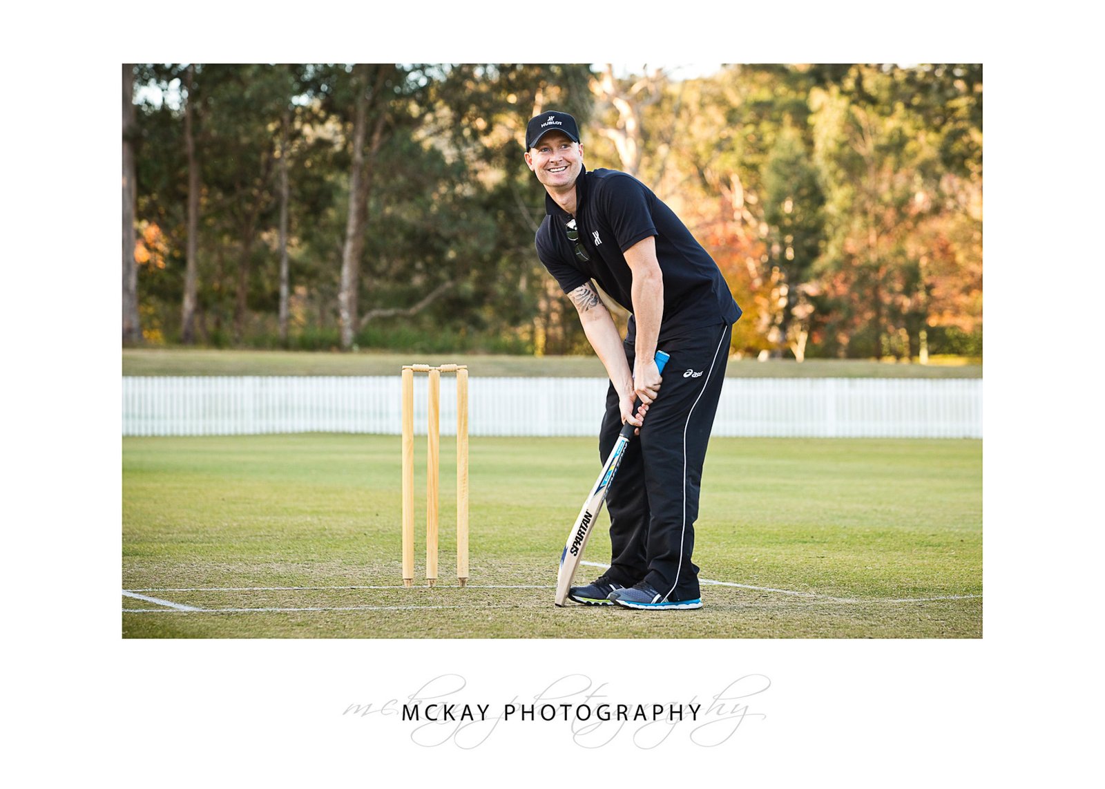 Michael Clarke playing cricket