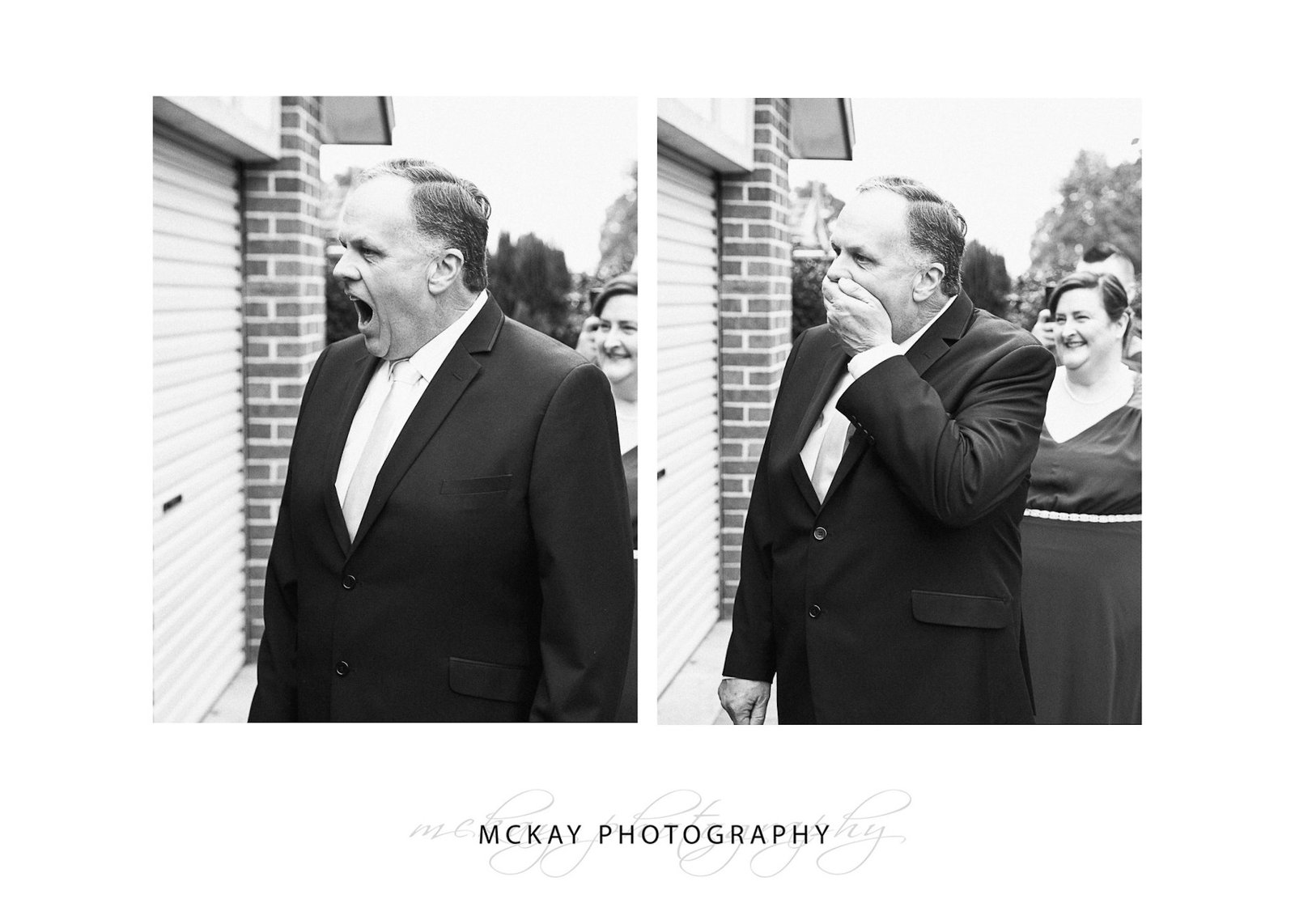 Father of bride reaction seeing dress first time