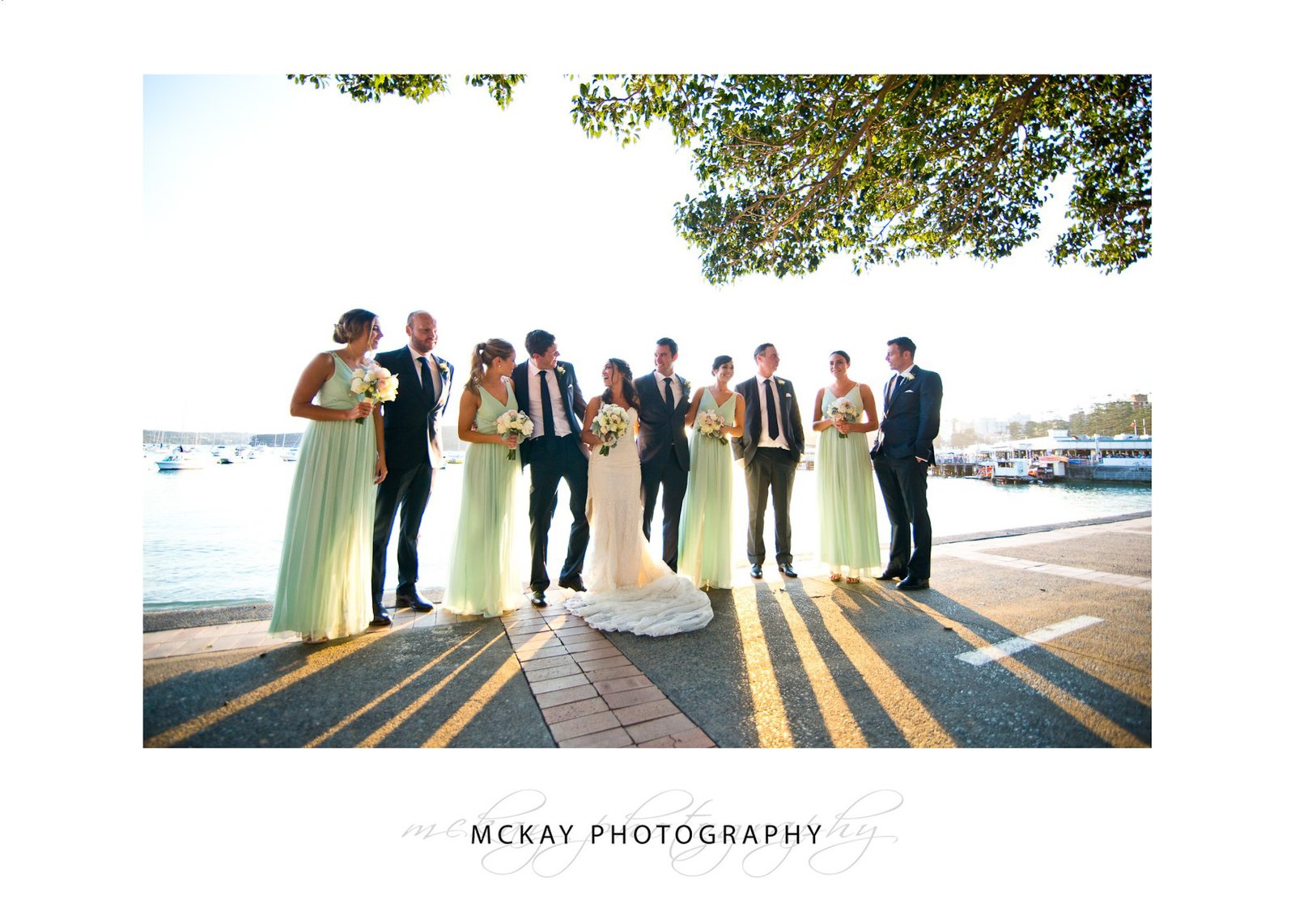 Manly Cove wedding party photo