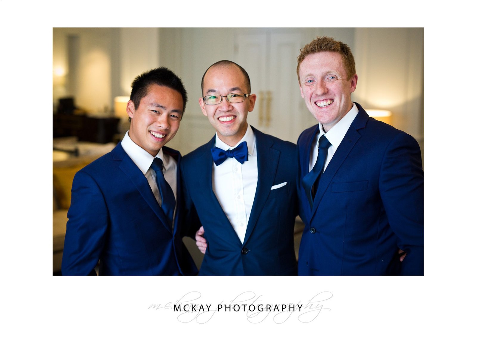 Jonathan and groomsmen at Langham Hotel