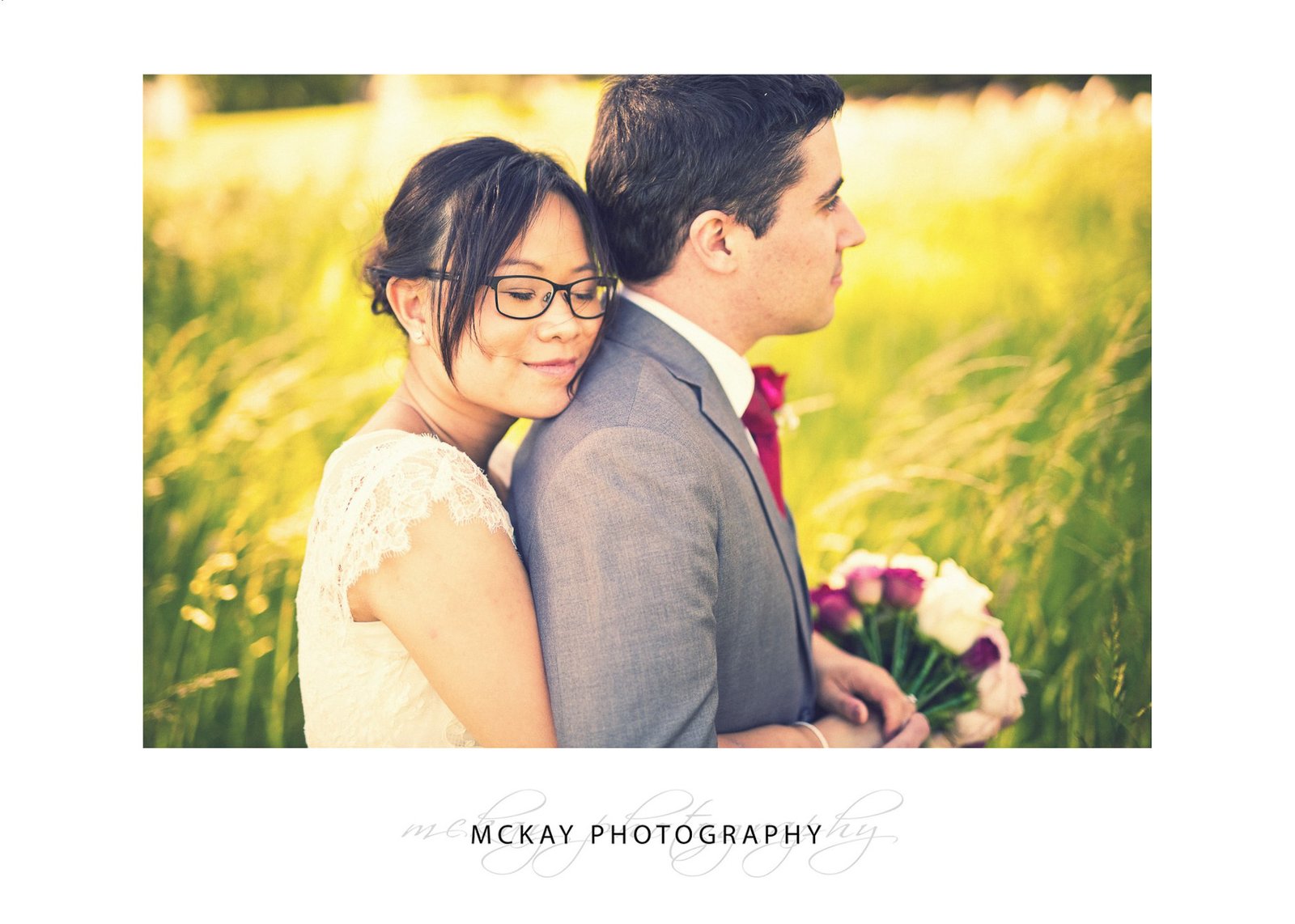 Wedding photography Briars Bowral field grass