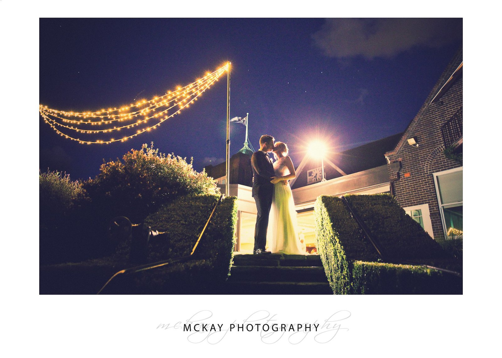 Night shot at wedding Royal Sydney Golf Club