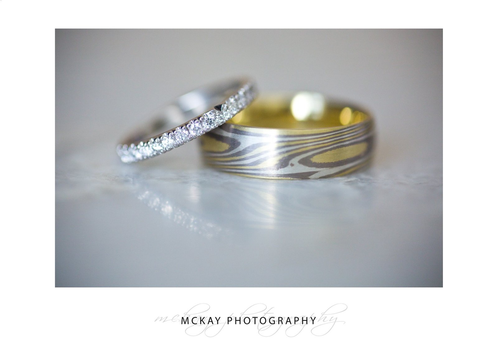 Wedding rings close up macro