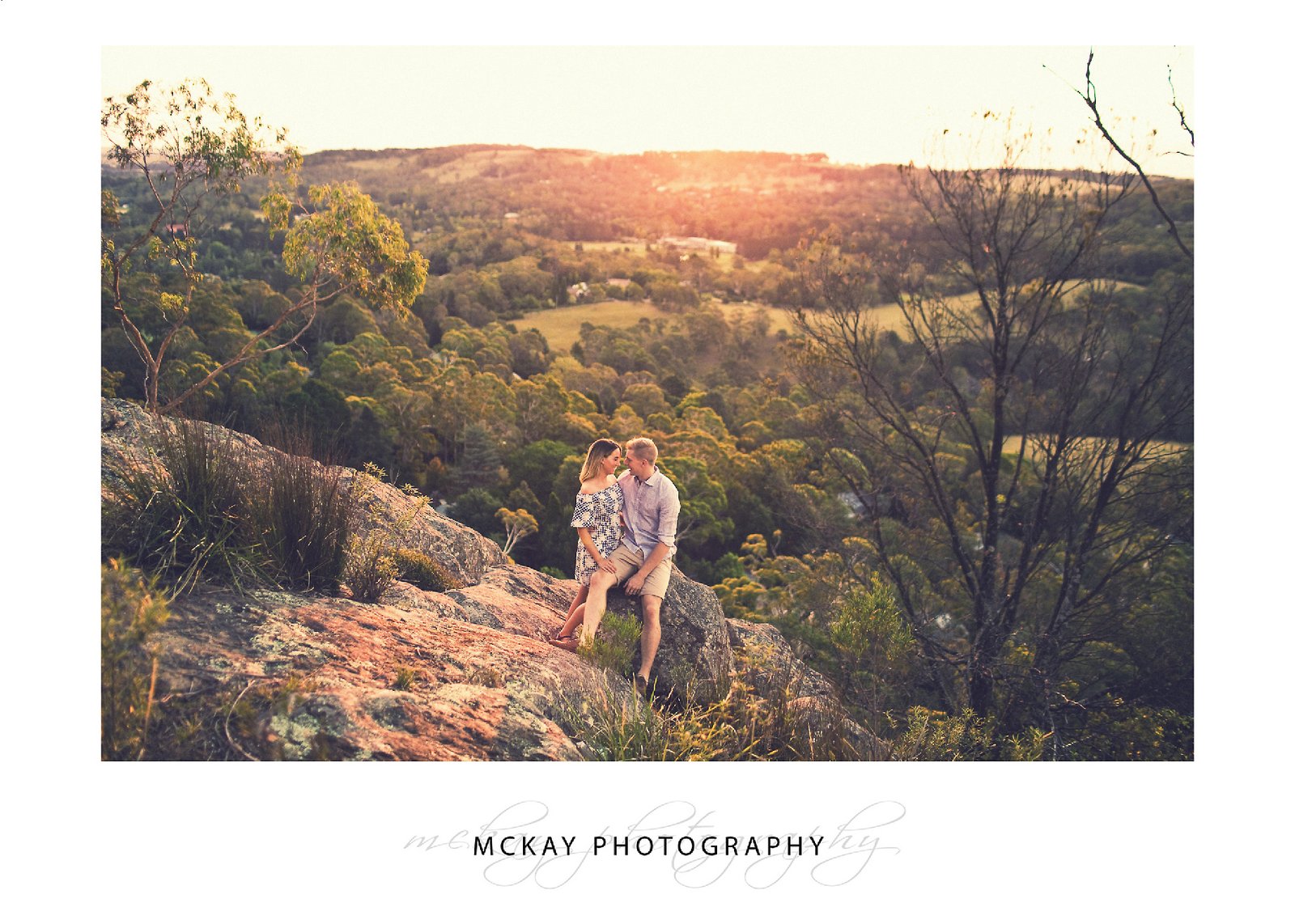 Engagement Photography at Sunset at Mt Gibraltar Bowral