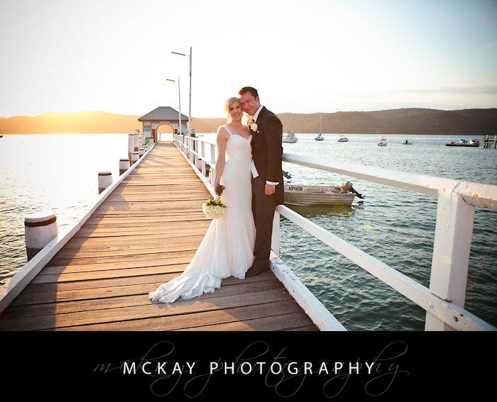 Palm Beach ferry wharf wedding photo sunset