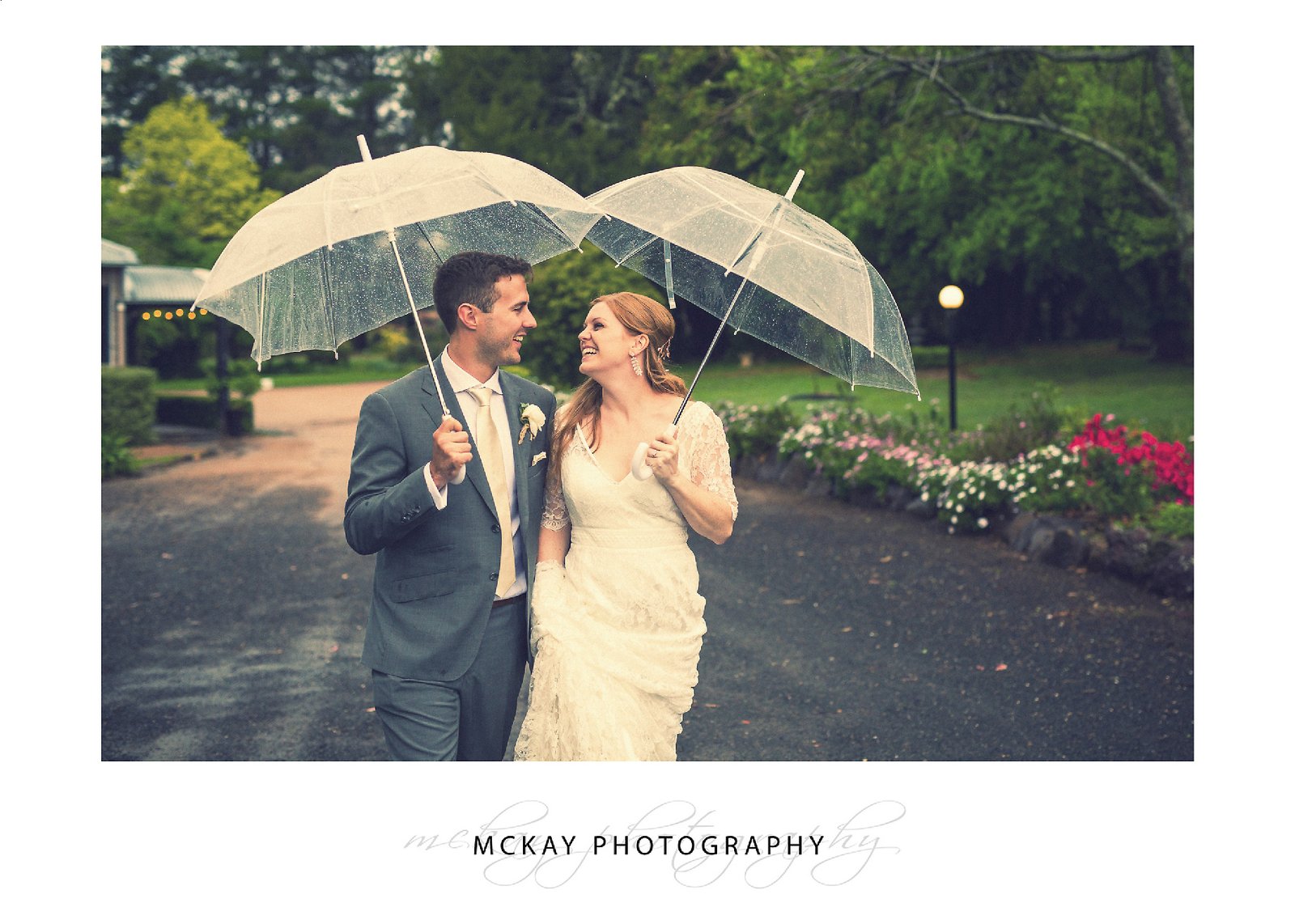 Rain wedding photo Sylvan Glen wedding