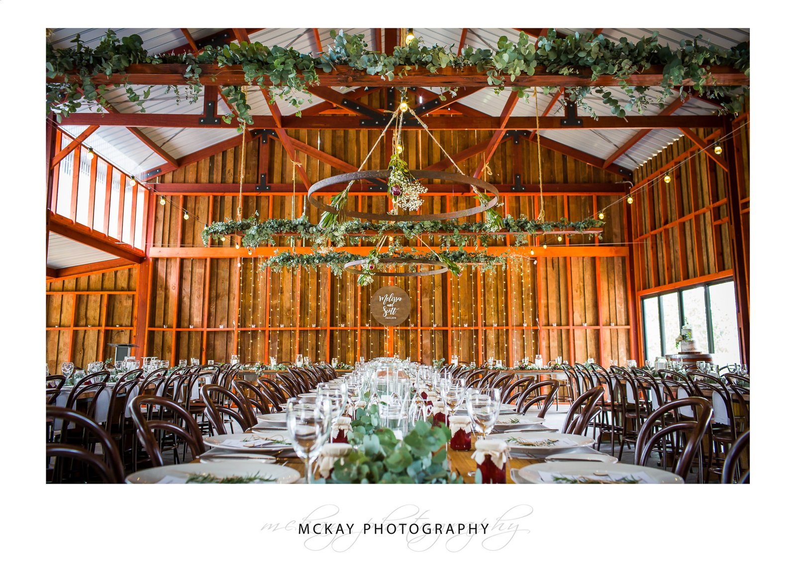 The stunning wedding room at the Barn at Leeston