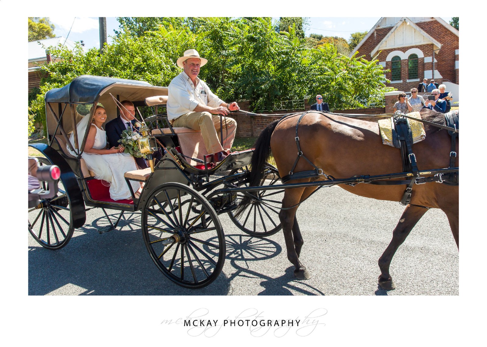 Exit by horse and cart