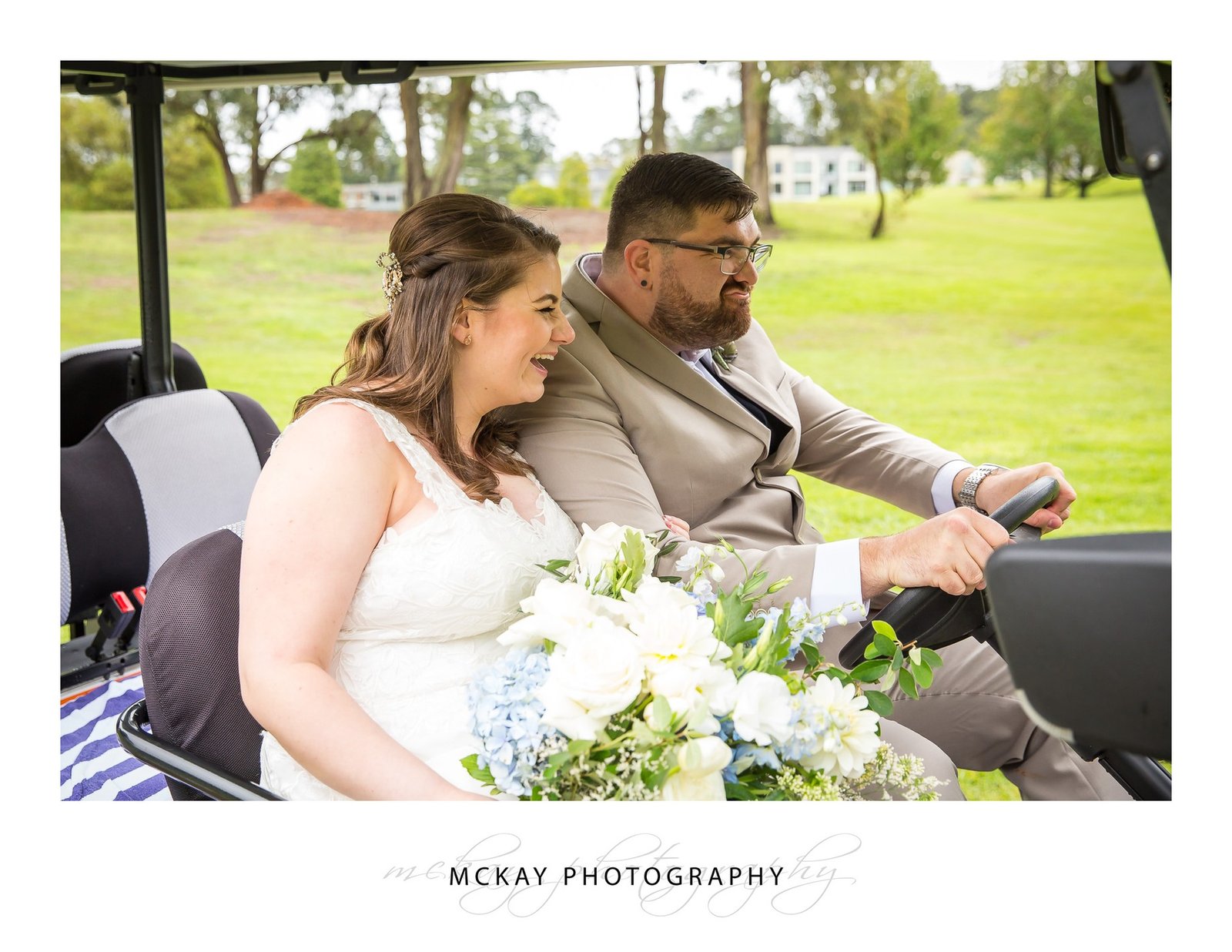 golf cart wedding Bowral 